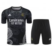 Chandal del Real Madrid Dragon 2024 2025 Manga Corta Negro - Pantalon Corto