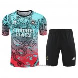 Chandal del Real Madrid Dragon 2024 2025 Manga Corta Verde y Rojo - Pantalon Corto