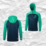 Chaqueta con Capucha del Barcelona 2023 2024 Azul y Verde