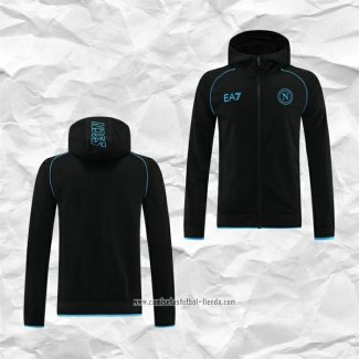 Chaqueta con Capucha del Napoli 2023 2024 Negro