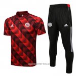 Conjunto Polo del Bayern Munich 2022 2023 Rojo