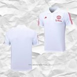 Camiseta Polo del Manchester United 2023 2024 Blanco