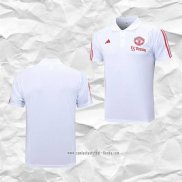 Camiseta Polo del Manchester United 2023 2024 Blanco