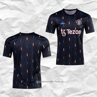 Camiseta Pre Partido del Manchester United 2022 Negro