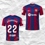 Camiseta Primera Barcelona Jugador Gundogan 2023 2024