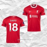 Camiseta Primera Liverpool Jugador Gakpo 2023 2024