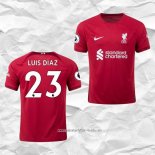 Camiseta Primera Liverpool Jugador Luis Diaz 2022 2023