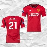 Camiseta Primera Manchester United Jugador Antony 2023 2024