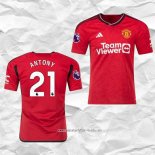 Camiseta Primera Manchester United Jugador Antony 2023 2024