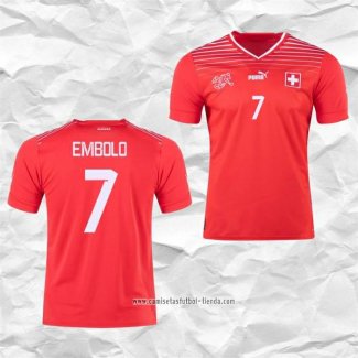 Camiseta Primera Suiza Jugador Embolo 2022