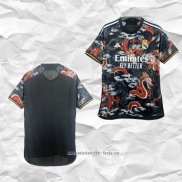 Camiseta Real Madrid Dragon 2024 2025 Negro Tailandia