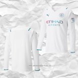 Camiseta Segunda Manchester City 2021 2022 Manga Larga
