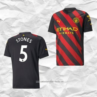 Camiseta Segunda Manchester City Jugador Stones 2022 2023