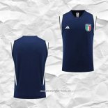 Camiseta de Entrenamiento Italia 2023 2024 Sin Mangas Azul