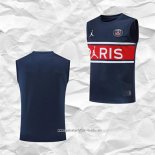Camiseta de Entrenamiento Paris Saint-Germain 2022 2023 Sin Mangas Azul y Rojo