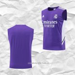 Camiseta de Entrenamiento Real Madrid 2022 2023 Sin Mangas Purpura