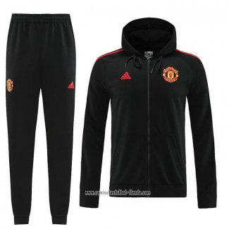 Chandal con Capucha del Manchester United 2022 2023 Negro