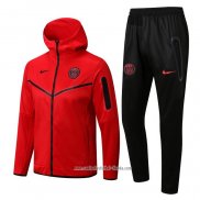 Chandal con Capucha del Paris Saint-Germain 2022 2023 Rojo