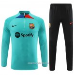 Chandal de Sudadera del Barcelona 2023 2024 Nino Verde