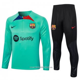 Chandal de Sudadera del Barcelona 2023 2024 Verde Claro