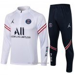 Chandal de Sudadera del Paris Saint-Germain 2021 2022 Nino Blanco