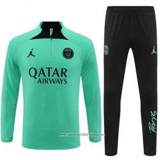 Chandal de Sudadera del Paris Saint-Germain Jordan 2022 2023 Verde