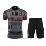 Chandal del AC Milan 2022 2023 Manga Corta Gris - Pantalon Corto