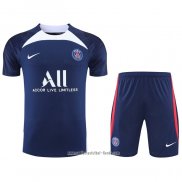 Chandal del Paris Saint-Germain 2022 2023 Manga Corta Azul - Pantalon Corto