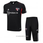 Chandal del Sao Paulo 2023 2024 Manga Corta Negro - Pantalon Corto