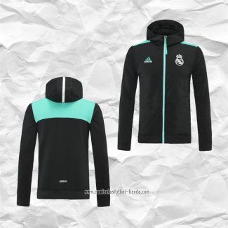 Chaqueta con Capucha del Real Madrid 2021-2022 Negro