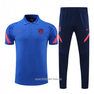 Conjunto Polo del Atletico Madrid 2022-2023 Azul