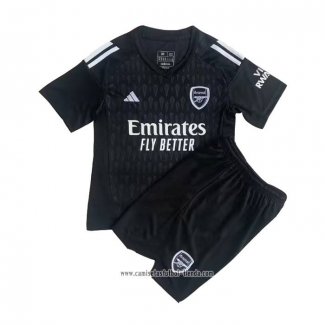 Camiseta Arsenal Portero 2023 2024 Nino Negro