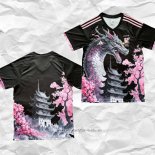 Camiseta Japon Dragon 2024 2025 Negro y Rosa Tailandia