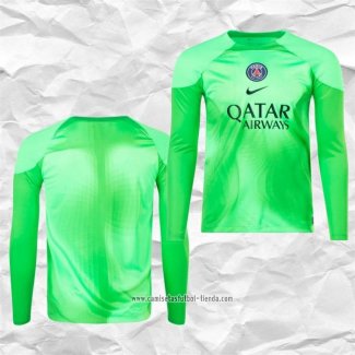 Camiseta Paris Saint-Germain Portero 2022 2023 Manga Larga Verde