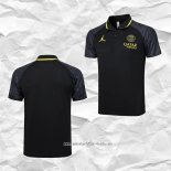 Camiseta Polo del Paris Saint-Germain Jordan 2023 2024 Negro