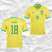 Camiseta Primera Brasil Jugador Antony 2022