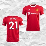 Camiseta Primera Manchester United Jugador James 2021 2022