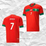 Camiseta Primera Marruecos Jugador Ziyech 2022