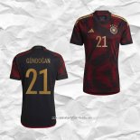 Camiseta Segunda Alemania Jugador Gundogan 2022