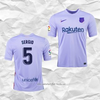 Camiseta Segunda Barcelona Jugador Sergio 2021 2022