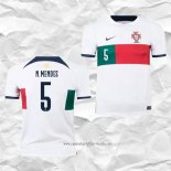 Camiseta Segunda Portugal Jugador N.Mendes 2022