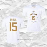 Camiseta Segunda Serbia Jugador Grujic 2022