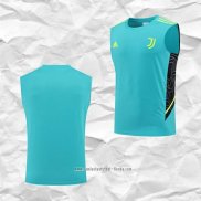 Camiseta de Entrenamiento Juventus 2022 2023 Sin Mangas Azul