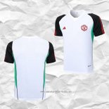 Camiseta de Entrenamiento Manchester United 2023 2024 Blanco y Negro