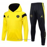 Chandal con Capucha del Paris Saint-Germain Jordan 2023 2024 Amarillo