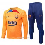 Chandal de Sudadera del Barcelona 2022 2023 Naranja