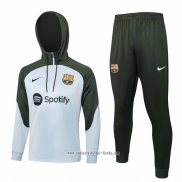 Chandal de Sudadera del Barcelona 2023 2024 Gris Claro