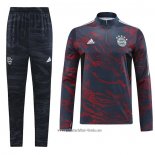 Chandal de Sudadera del Bayern Munich 2022 2023 Rojo y Gris