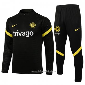 Chandal de Sudadera del Chelsea 2021 2022 Nino Negro