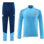 Chandal de Sudadera del Manchester City 2023 2024 Azul Claro